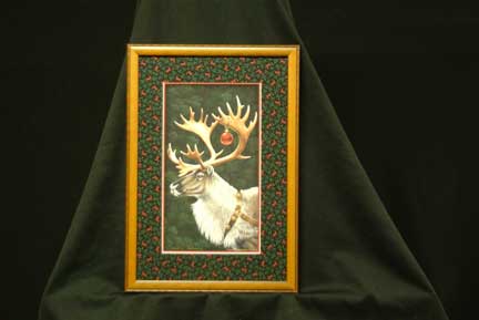Custom-framed Christmas piece