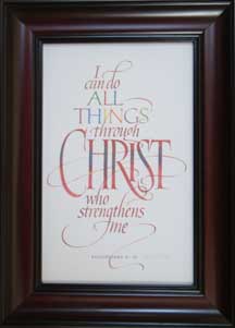 Framed inspirational print