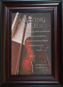 Framed inspirational print — Amazing Grace