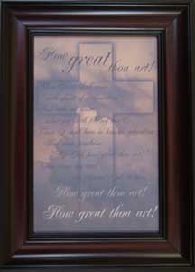 Framed inspirational print — How Great Thou Art