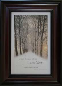 Framed inspirational print — I Am God