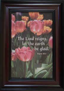 Framed inspirational print — The Lord Reigns