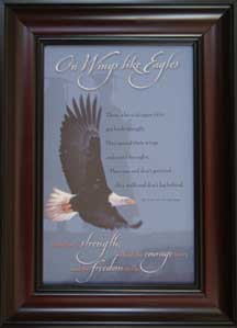 Framed inspirational print — On Wings like Eagles